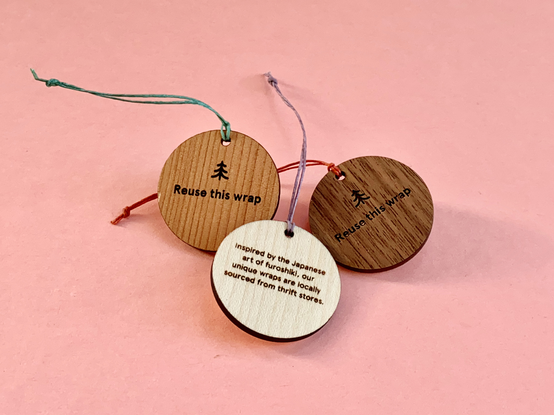 Paper gift tags made from offcuts
